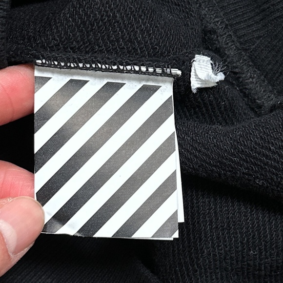 Off White Virgil Abloh SS 2020 Floral Black Heavyweight Terry Hoodie Mens XXS - Picture 10 of 14